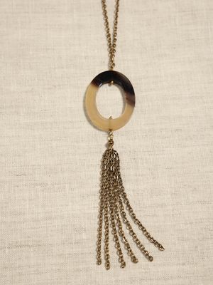 Horn Link Tassel Necklace | Aureus + Argent