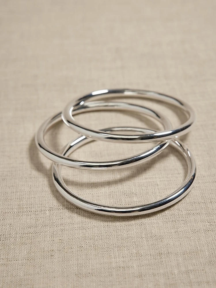 Ravena Triple Bangle Set by Aureus + Argent