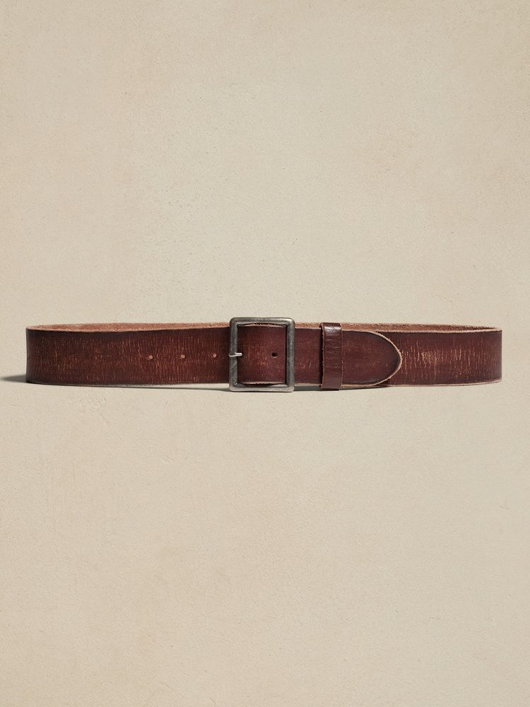 Vintage banana Republic cognac brown suede belt