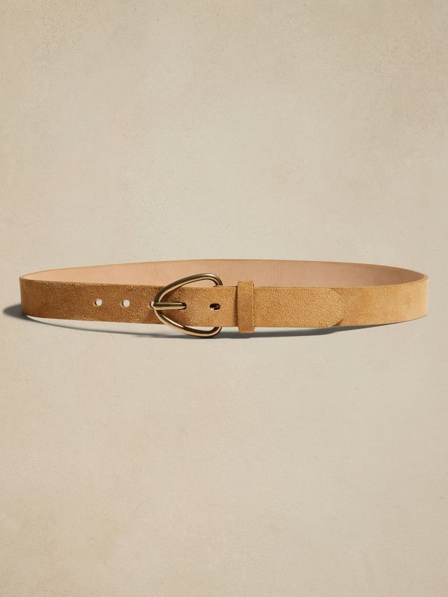 Vintage banana Republic cognac brown suede belt