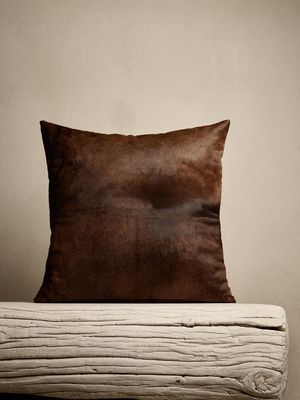 Signature Haircalf Leather Pillow