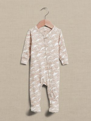 Brushed Footed One-Piece for Baby