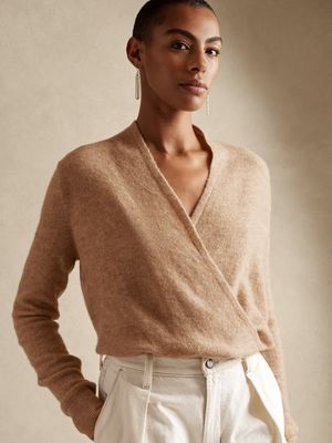 Aire Wrap-Front Sweater