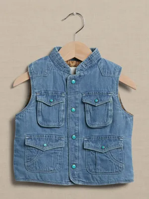 Chambray Western Vest for Baby