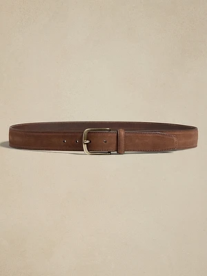 Cinza Nubuck Leather Belt