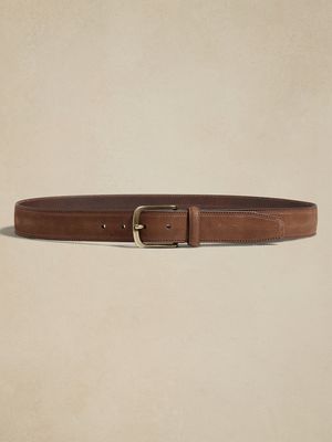 Cinza Nubuck Leather Belt
