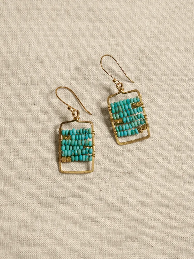 Estrella Turquoise Earrings, Aureus + Argent, Banana Republic