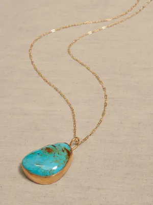 Sonora Turquoise Pendant Necklace | Aureus + Argent