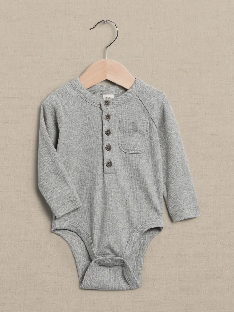 Essential SUPIMA® Henley Bodysuit for Baby