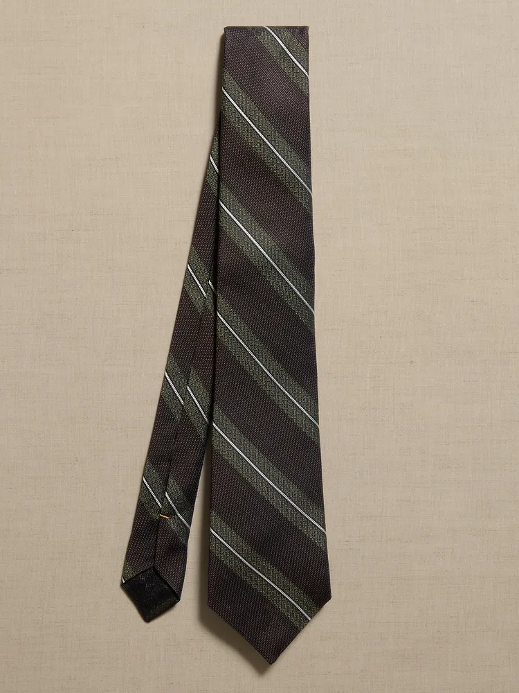 Grenadine Stripe Italian Silk Tie