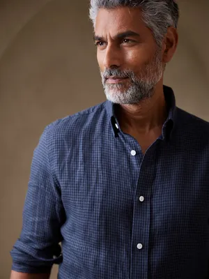 Terme Linen-Cotton Dress Shirt