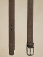 Cinza Nubuck Leather Belt