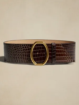 Ravello Embossed Leather Belt