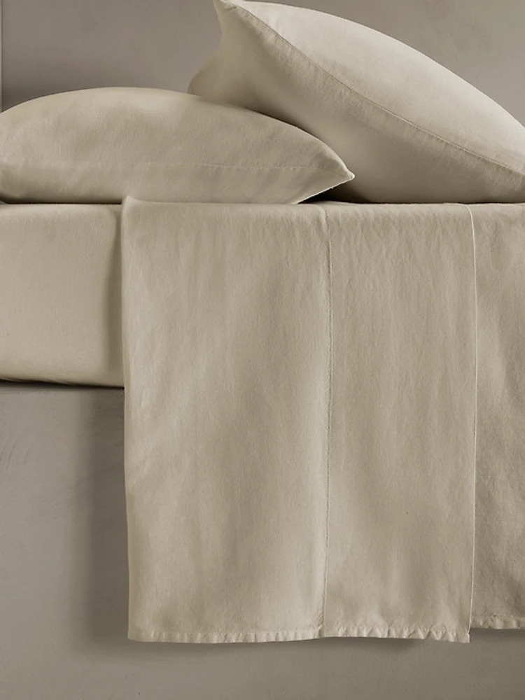 Washed Linen-Cotton Flat Sheet