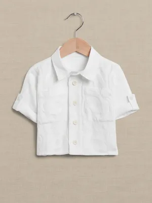 Botanica Embroidered Linen Shirt for Baby + Toddler