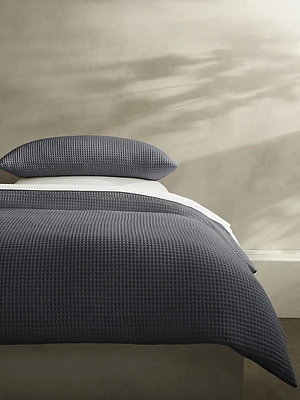 Cotton Waffle-Weave Duvet Cover