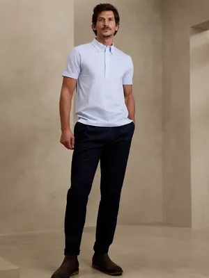 Luxury-Touch Pique Polo Shirt