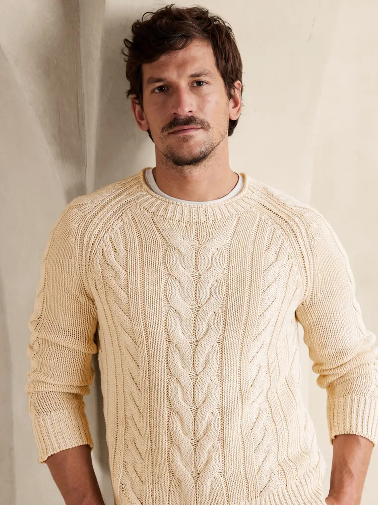 Ezra Chunky Linen-Cotton Sweater