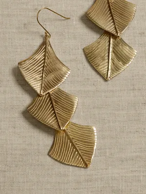 Palm Leaf Statement Earrings | Aureus + Argent