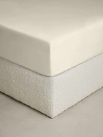 Washed Cotton Sateen Fitted Sheet