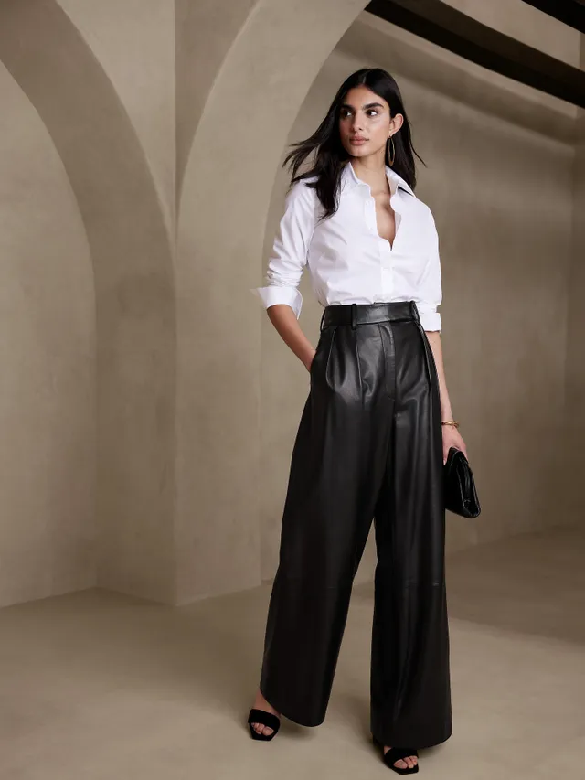 Banana Republic Alix Italian Satin Wide-Leg Pant