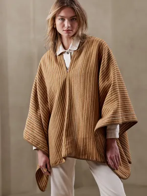 Thalita Linen-Cotton Poncho