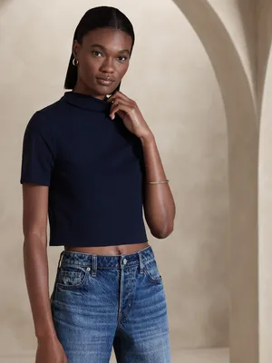 Refined Cotton Cropped Top