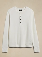 Double-Knit Henley T-Shirt