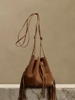 Pietra Fringe Bucket Bag