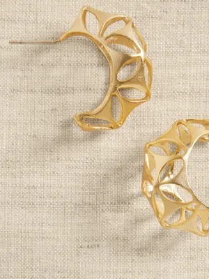 Cabochon Hoop Earrings | Marina Massone