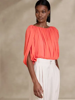 Aveline Crinkle Silk Top