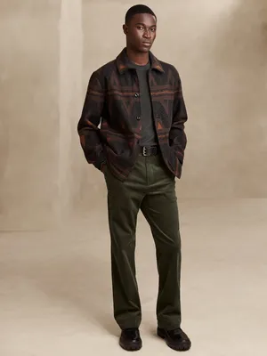Corduroy Straight Officer Pant