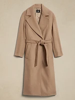 Oversized Wool-Cashmere Wrap Coat