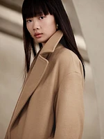 Oversized Wool-Cashmere Wrap Coat