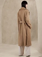 Oversized Wool-Cashmere Wrap Coat