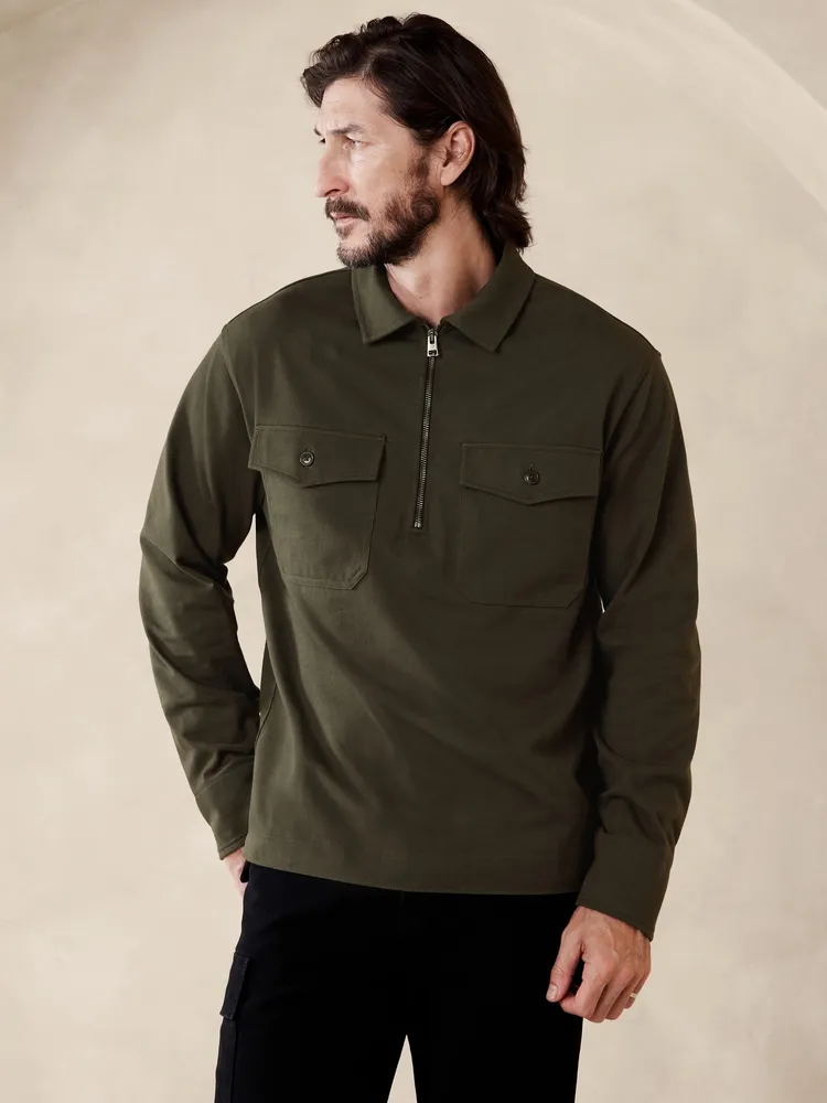 Rugged Cotton Half-Zip