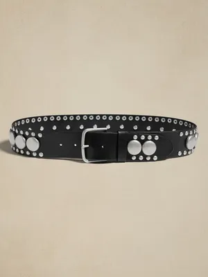 Palmar Studded Leather Waist Belt