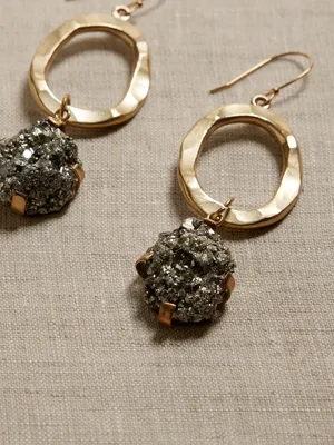 Sabara Pyrite Earrings | Aureus + Argent