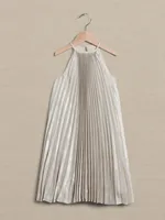 Odetta Metallic Pleated Dress for Baby + Toddler