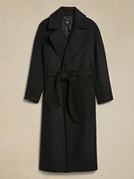 Oversized Wool-Cashmere Wrap Coat