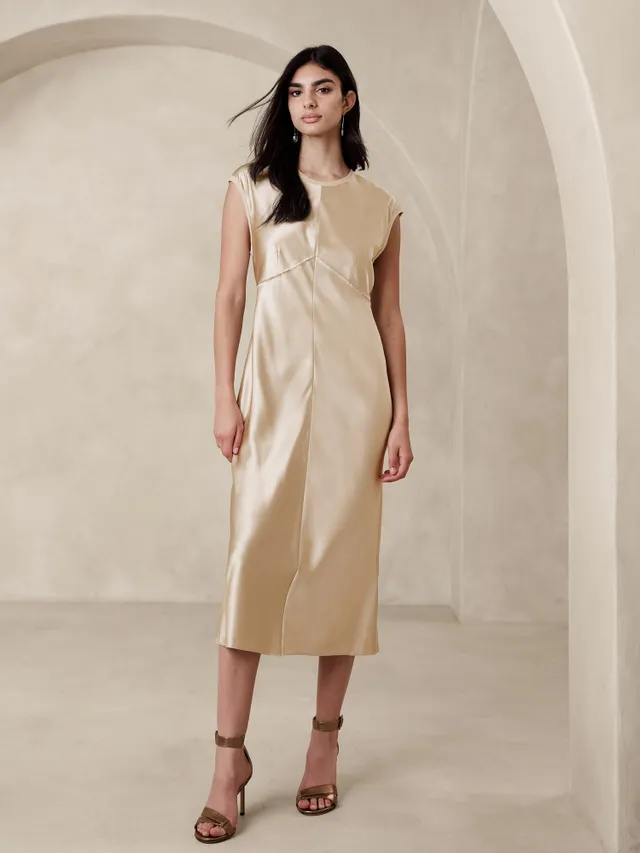 Banana Republic Claudette Silk Midi Dress | The Summit Banana Republic Claudette Silk Midi Dress | The Summit