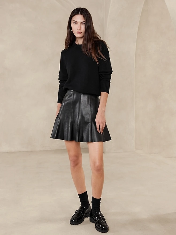 Cotton-Silk Crew-Neck Sweater