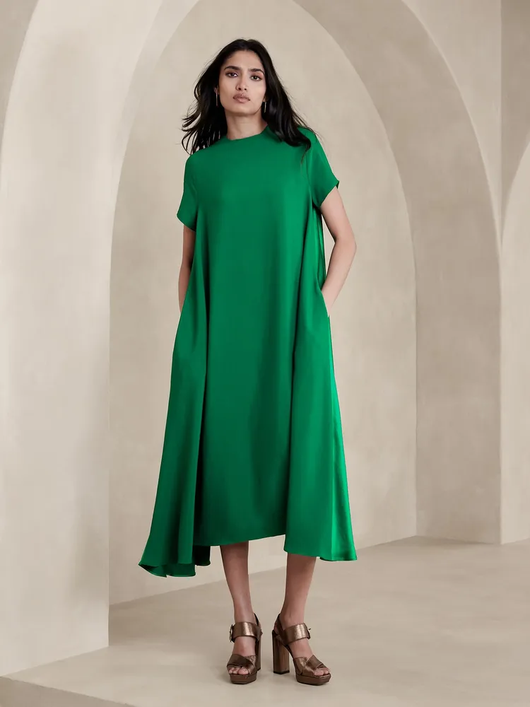 Aurelia Crepe & Satin Maxi Dress