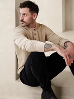 Double-Knit Henley T-Shirt