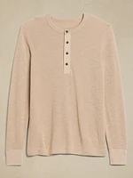 Double-Knit Henley T-Shirt