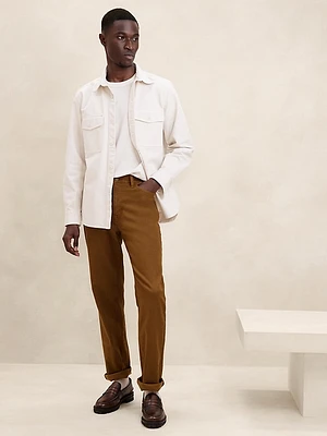 Straight Linen-Cotton Traveler Pant