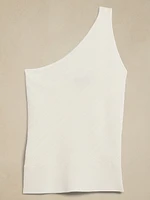 Emilia Ribbed One-Shoulder Top