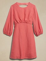 Lisa Open-Back Linen Dress