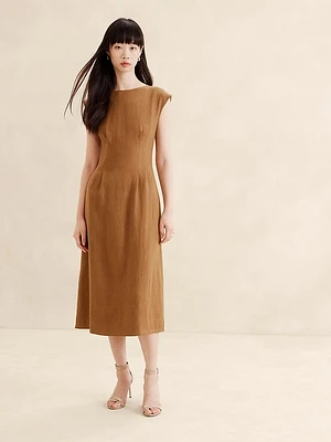 Lina Linen Midi Dress