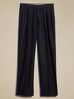 Signature Italian Hopsack Wide-Leg Pant